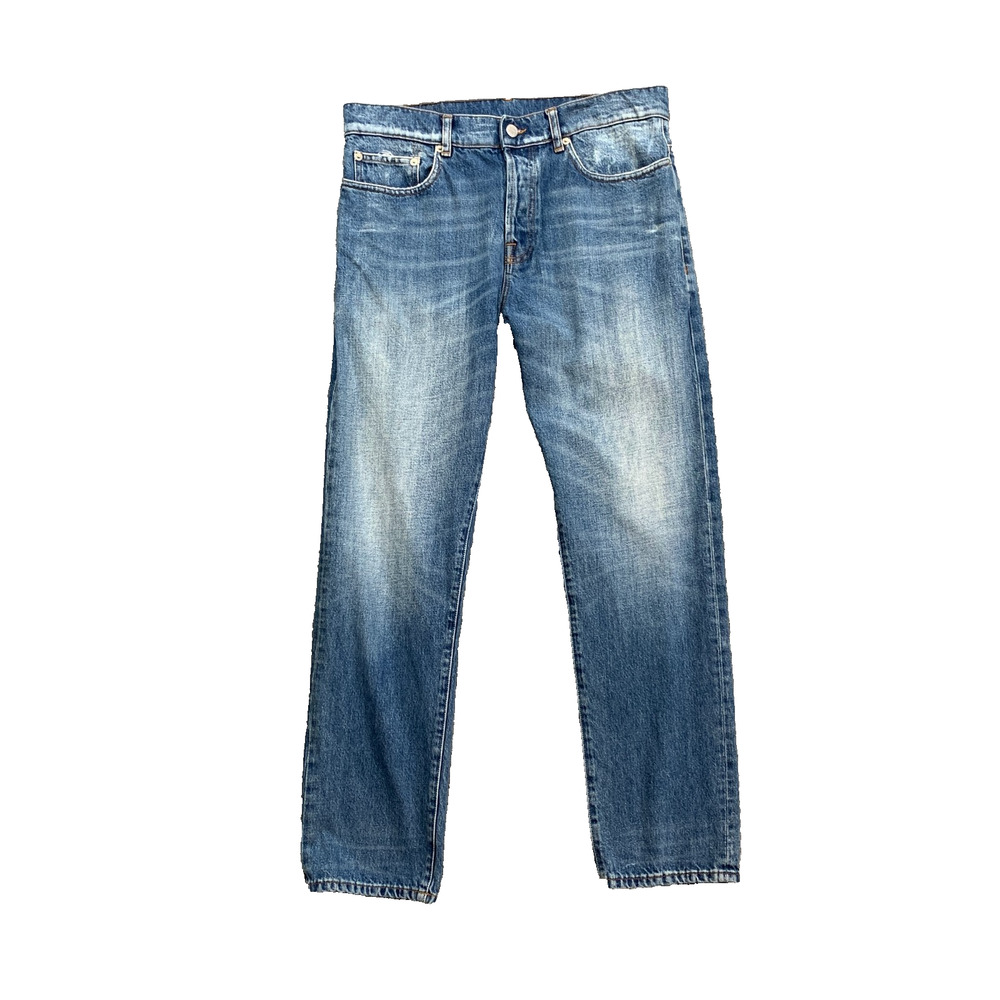 IRO Paris Jeans Mens 33 Blue Dayn Straight Mid Rise Button Fly Medium Wash Denim